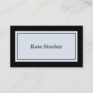 Elegantes Minimalistisch Blue White Consultant Visitenkarte