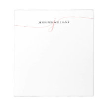 Elegantes Minimalistisch Blush Pink Script Monogra