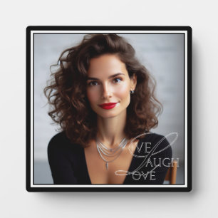 Elegantes Minimalistisch inspirierendes Live-Lache Fotoplatte