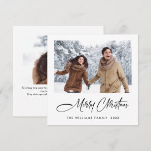Elegantes Minimalistisch Modernes Weihnachtsfest 2 Feiertagskarte
