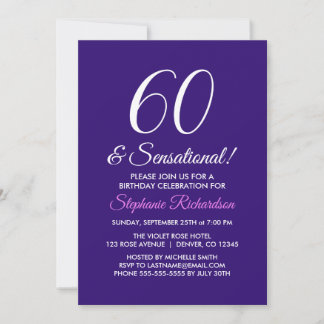 Elegantes Minimalistisches 60 und sensationelles L Einladung