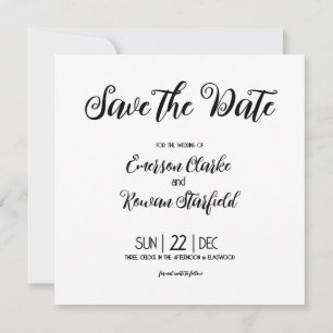 Elegantes Minimalistisches Anpassbar mit Back Foto Save The Date