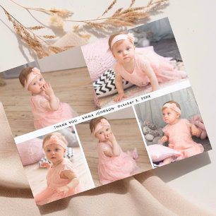 Elegantes Minimalistisches Baby-Dusche-Foto Postkarte