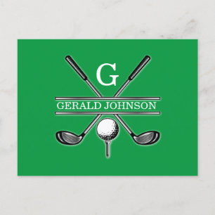 Elegantes minimalistisches benutzerdefiniertes Gol Postkarte