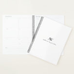Elegantes Minimalistisches Berufliches Monogramm Planer<br><div class="desc">Erstellen Sie Ihren eigenen personalisierten Planer mit eleganter monogrammatischer Typografie</div>