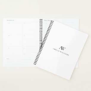 Elegantes Minimalistisches Berufliches Monogramm Planer