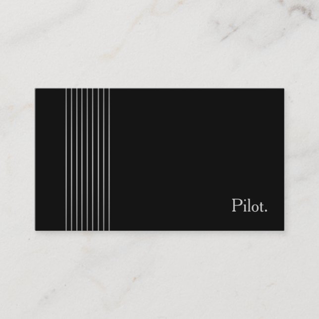 Elegantes Minimalistisches berufliches schwarzes Visitenkarte (Vorderseite)
