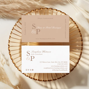 Elegantes minimalistisches Chic-Boutique-Monogramm Visitenkarte