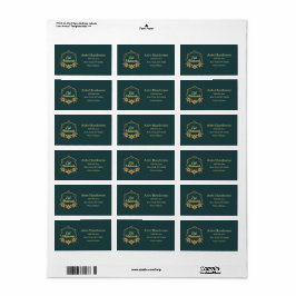 Elegantes minimalistisches Eid Mubarak Geschenk Adressaufkleber