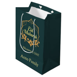 Elegantes Minimalistisches Eid Mubarak Geschenk Mittlere Geschenktüte