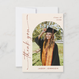 Elegantes Minimalistisches Einfaches Abschluss 4 F Dankeskarte