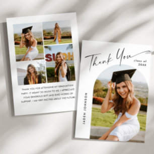 Elegantes Minimalistisches Einfaches Abschluss 5 F Dankeskarte