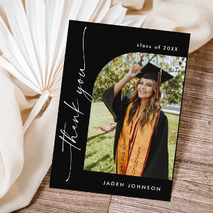 Elegantes Minimalistisches Einfaches Abschluss Ein Dankeskarte