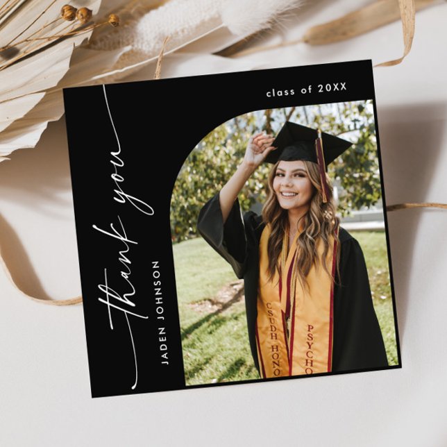 Elegantes Minimalistisches Einfaches Abschluss Ein Dankeskarte (Von Creator hochgeladen)