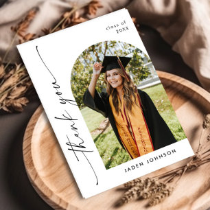 Elegantes Minimalistisches Einfaches Abschluss Ein Dankeskarte