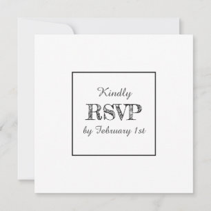 Elegantes Minimalistisches einfaches Foto Hochzeit Einladung