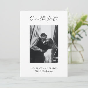 Elegantes Minimalistisches einfaches Foto Moderne Save The Date