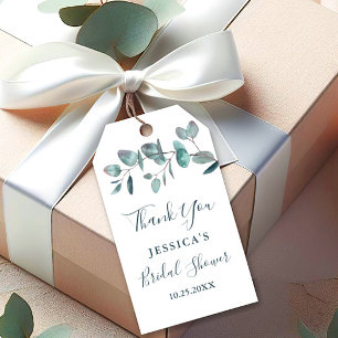 Elegantes minimalistisches Eukalyptus-Dankeschön Geschenkanhänger