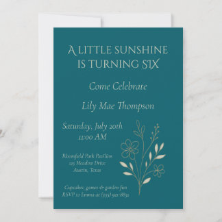 Elegantes Minimalistisches Floraldesign Einladung