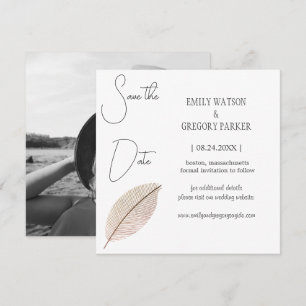 Elegantes minimalistisches Foto aus abstraktem Bla Save The Date