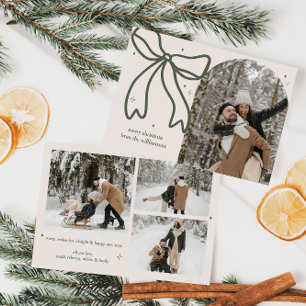 Elegantes Minimalistisches Foto der Weihnachtsbäum Feiertagskarte
