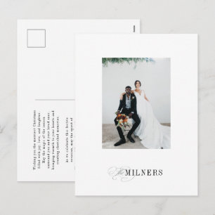 Elegantes Minimalistisches Foto Feiertagspostkarte