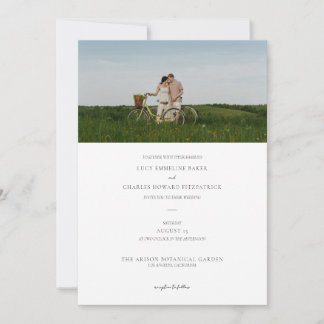 Elegantes Minimalistisches Foto Hochzeit Einladung