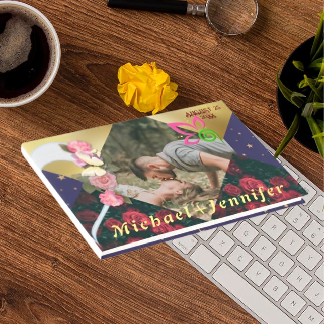 Elegantes Minimalistisches Foto Hochzeit Gästebuch (Von Creator hochgeladen)