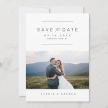 Elegantes minimalistisches Foto Hochzeit speichern