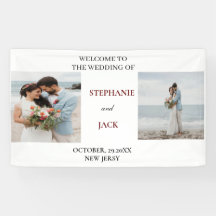 Elegantes Minimalistisches Foto Hochzeit Willkomme
