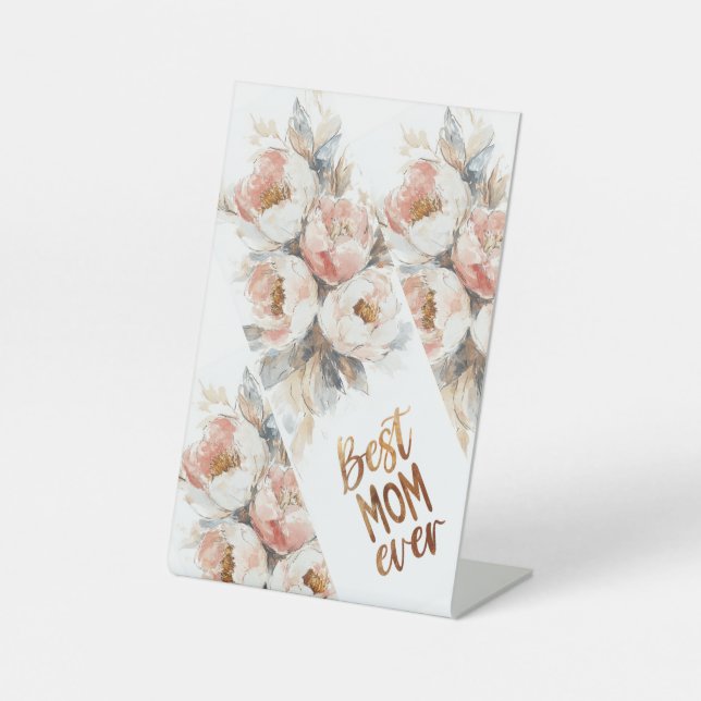 Elegantes Minimalistisches Geschenk für den Mutter Sockelschild (Vorderseite)