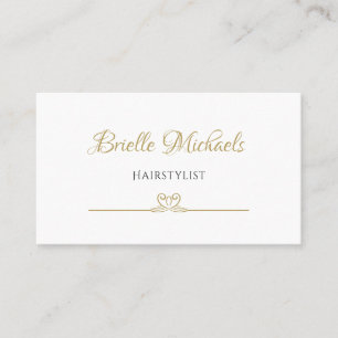 Elegantes Minimalistisches Gold und Black Heart Fi Visitenkarte