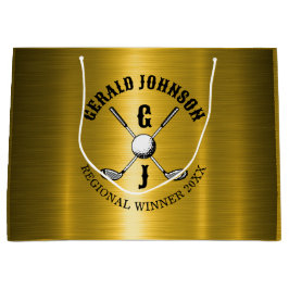 Elegantes minimalistisches Golf-Monogramm-Design Große Geschenktüte