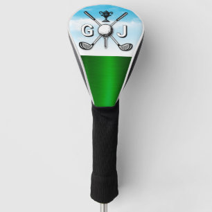 Elegantes minimalistisches Golf-Monogramm Golf Headcover