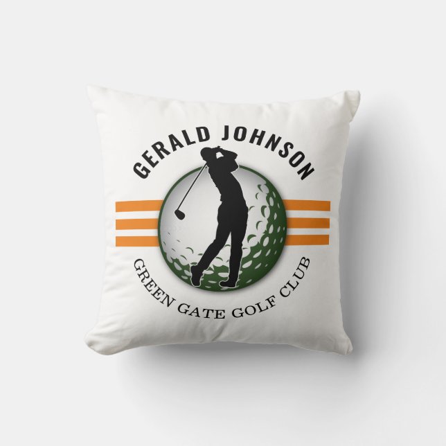 Elegantes Minimalistisches Golfer-Design Kissen (Vorderseite)