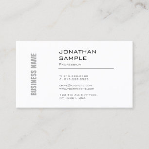 Elegantes minimalistisches Grafikdesign Trend Plai Visitenkarte