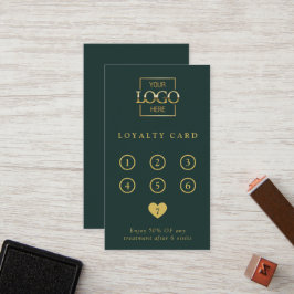 Elegantes minimalistisches grünes professionelles treuekarte