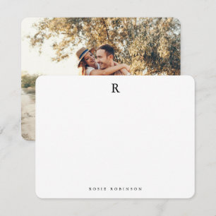 Elegantes Minimalistisches, hoch entwickeltes Mono Mitteilungskarte