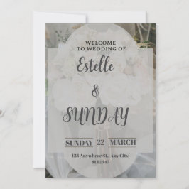 Elegantes minimalistisches Hochzeits-Willkommenssc Save The Date