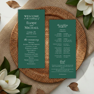 Elegantes Minimalistisches Hochzeitsprogramm für K
