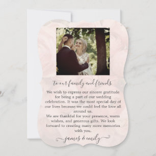Elegantes Minimalistisches Hochzeitsszenario-Foto  Einladung
