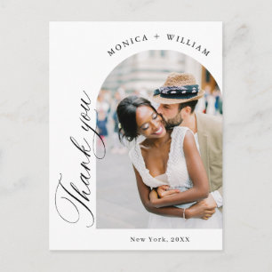 Elegantes Minimalistisches Hochzeitsszenario Foto  Postkarte