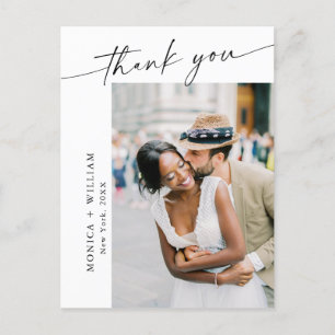 Elegantes Minimalistisches Hochzeitsszenario Foto  Postkarte