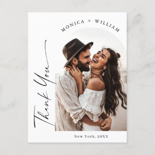 Elegantes Minimalistisches Hochzeitsszenario Foto  Postkarte