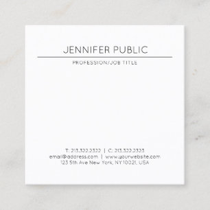 Elegantes minimalistisches modernes Design trendy Quadratische Visitenkarte