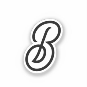 Elegantes minimalistisches modernes Initial auf Gr Aufkleber