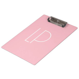Elegantes minimalistisches modernes Initial auf pa Klemmbrett