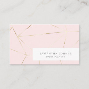 Elegantes, Minimalistisches, modernes Rosa Gold Visitenkarte