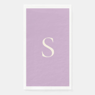 Elegantes minimalistisches Monogramm Mauve & Elfen Serviette