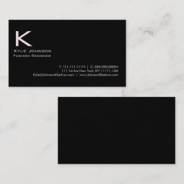 Elegantes Minimalistisches Monogramm Personalisier Visitenkarte